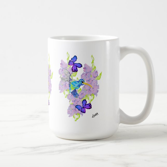 Tasse: Tag mit einem Hummingvogel Kaffeetasse (Rechts)