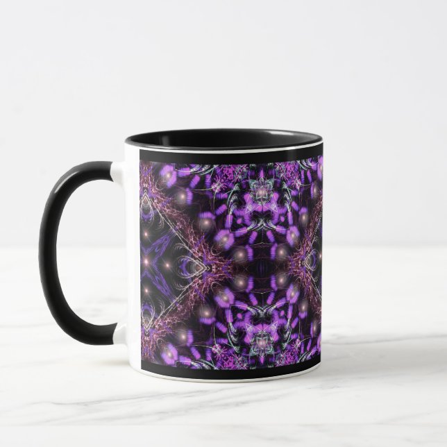 Tasse Tapisserie fractée violette (Gauche)
