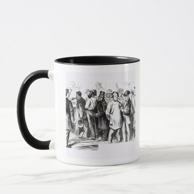 Tasse Tapissez les Baggers, 1860s en retard (gravure) (Gauche)