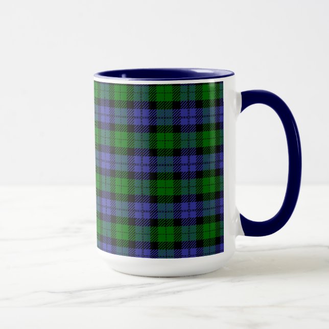 Tasse Tartan bleu et vert (Droite)