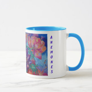 Tasse Tasses, florales, anémones, paainting