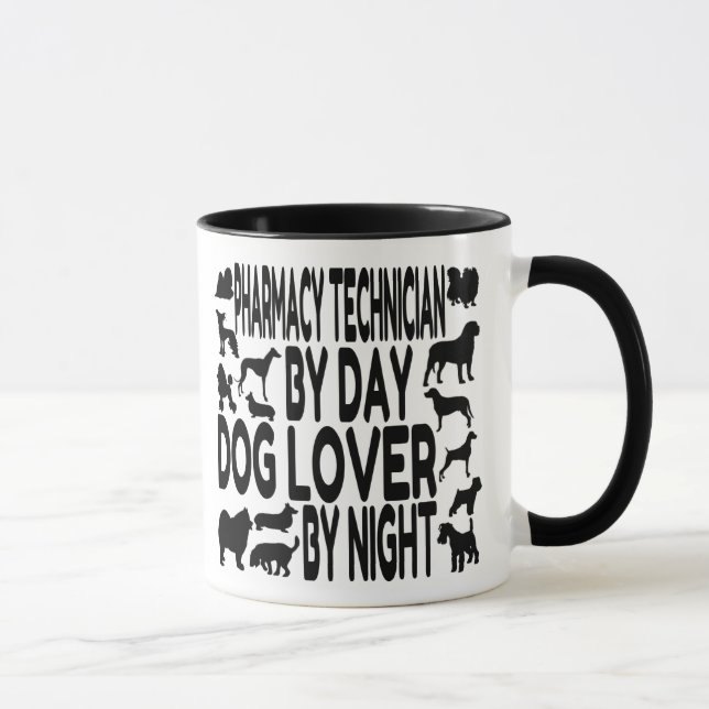 Tasse Technicien Amoureux des chiens en pharmacie (Droite)