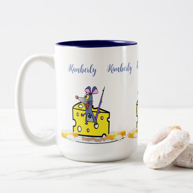 Tasse Tee aus Kaffee, Mauskäse (Mit Donut)