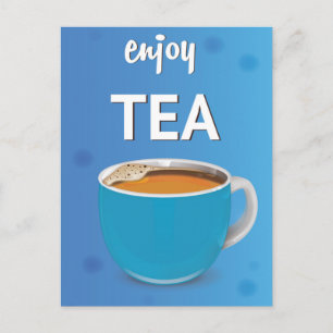 Tasse Tee Vintage Plakat Postkarte