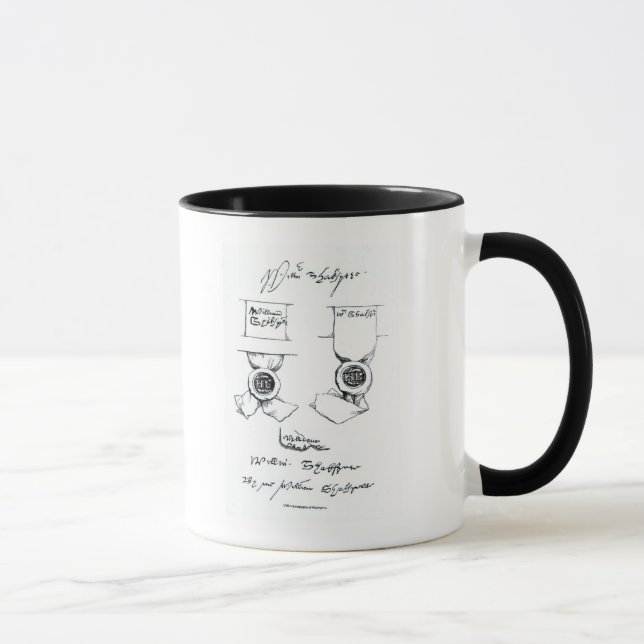 Tasse Télécopies de la signature de William Shakespeare (Droite)