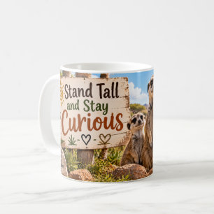 Tasse « Tenez-vous droit et restez curieux »