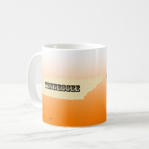 Tasse - Tennessee Staat Karte mit Stadt