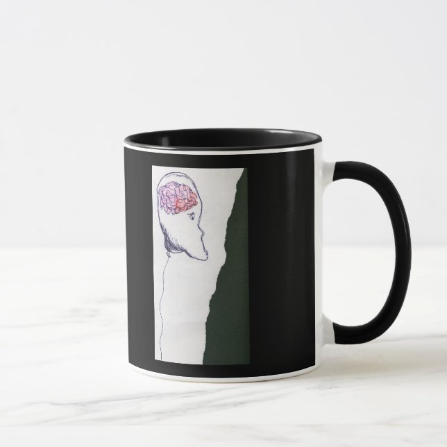 Tasse Tête de ballon, flottant, un dessin (Droite)