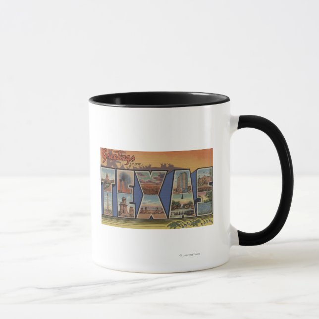 Tasse TexasGrandes lettres Scènes 3 (Droite)
