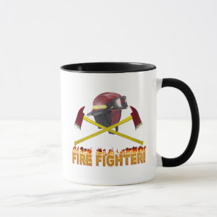 TASSE TEXTE D'INCENDIE DU LOGO DE L'ENGIN DE FILS