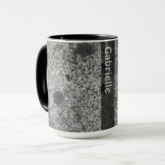 Tasse Texture de roche de granit de géologie avec de la (Devant gauche)