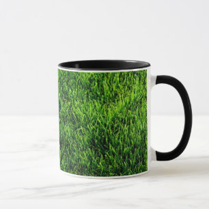 Tasse Texture d'herbe verte d'un terrain de football