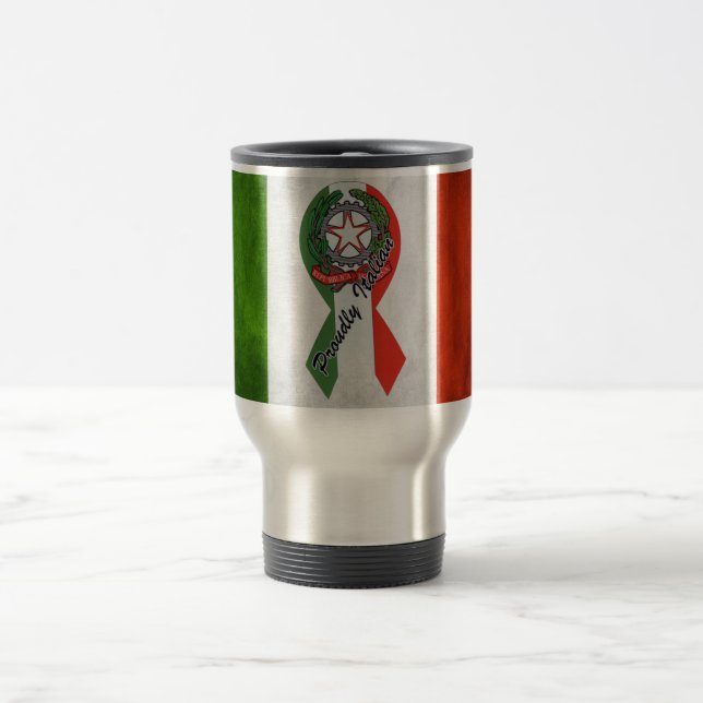 Tasse thermo italienne fière de drapeau italien (Centre)