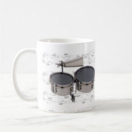 Tasse - Timbales (Trommeln) mit Blattmusik