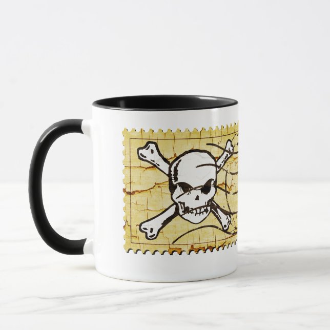 Tasse Timbre crâne amusant 3 (Gauche)