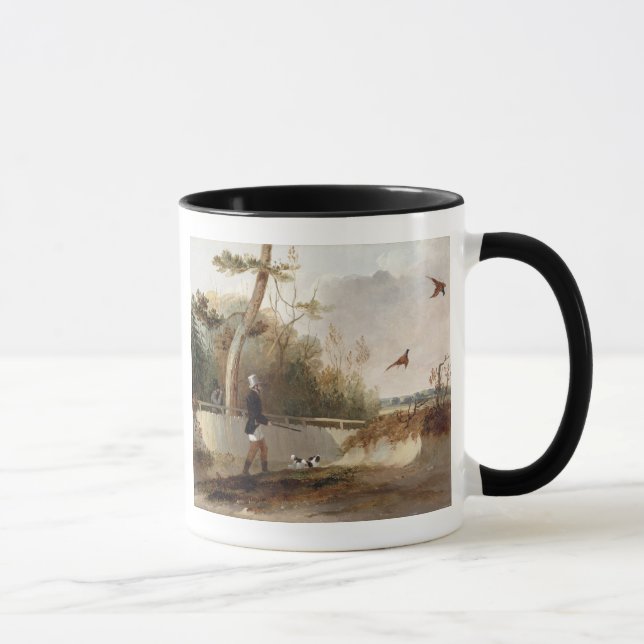 Tasse Tir de faisan (huile sur la toile) (Droite)