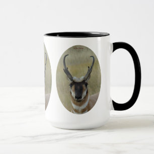 Tasse Tir de tête de visage noir de mâle d'antilope