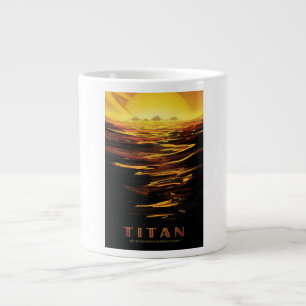 Tasse Titan la plus grande lune de la planète Saturne