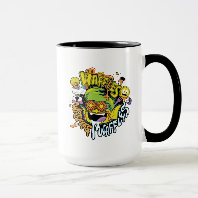 Tasse Titans Ados, allez ! | Beast Boy Waffles (Droite)