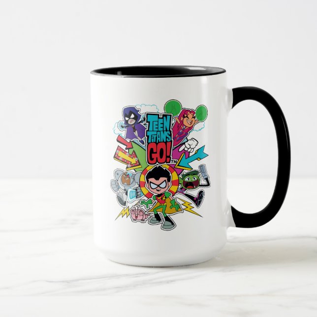 Tasse Titans Ados, allez ! | Graphique Flèche d'équipe (Droite)