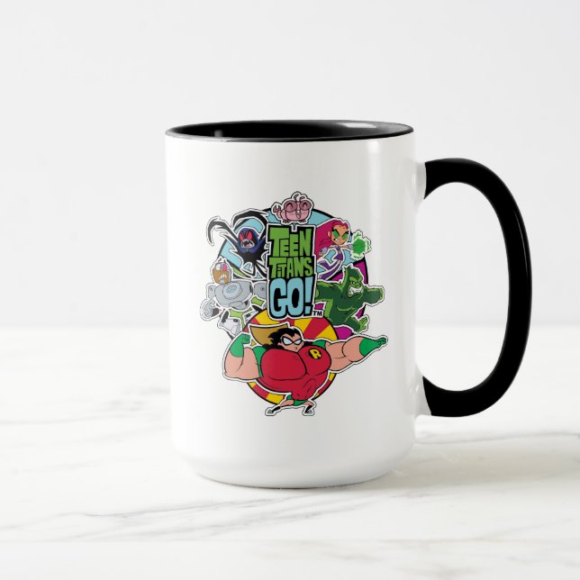 Tasse Titans Ados, allez ! | Graphique Groupe d'équipes (Droite)