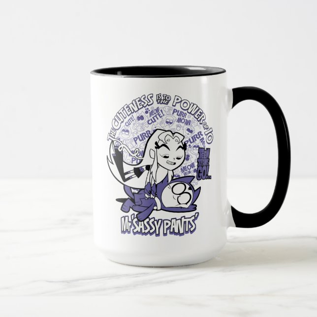 Tasse Titans Ados, allez ! | Starfire & Mr Sassy Pants (Droite)