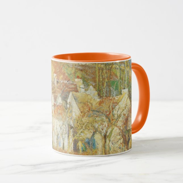 Tasse Toits rouges, Coin d'un village, Hiver par Pissarr (Devant droit)