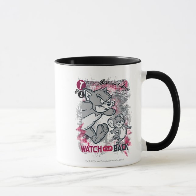 Tasse Tom et Jerry Regardez votre dos (Droite)