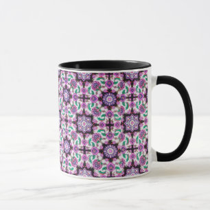 Tasse TOPKAPI, noir et blanc, violet, vert, rose