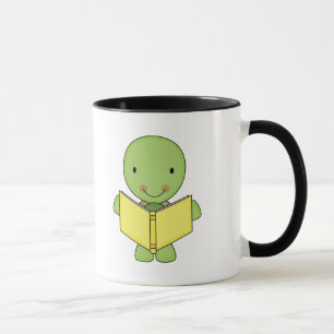 Tasse tortue de lecture mignonne