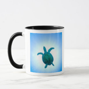 Tasse Tortue de mer nageant sous l'eau