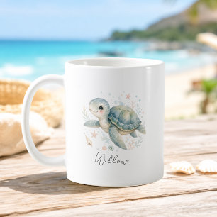 Tasse Tortue de Mer Nom Personnalisé