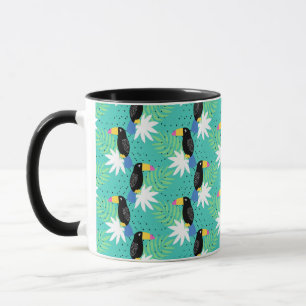 Tasse Toucans sur Turquoise