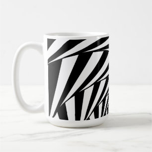 Tasse Tourbillon Spirale Noir et Blanc Abstrait