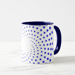 Tasse - Tourbillons d'étoiles bleues