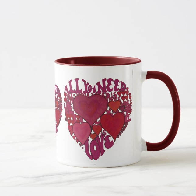 Tasse Tout que vous avez besoin est amour (Droite)