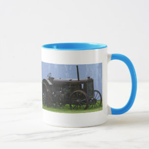 Tasse tracteur noir vintage - Véhicule agricole