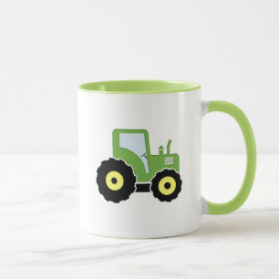 Tasse Tracteur vert de jouet
