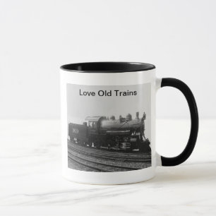 Tasse Train vintage de machine à vapeur de vieux trains