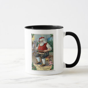 Tasse Traîneau de bâtiment de GreetingSanta de Noël