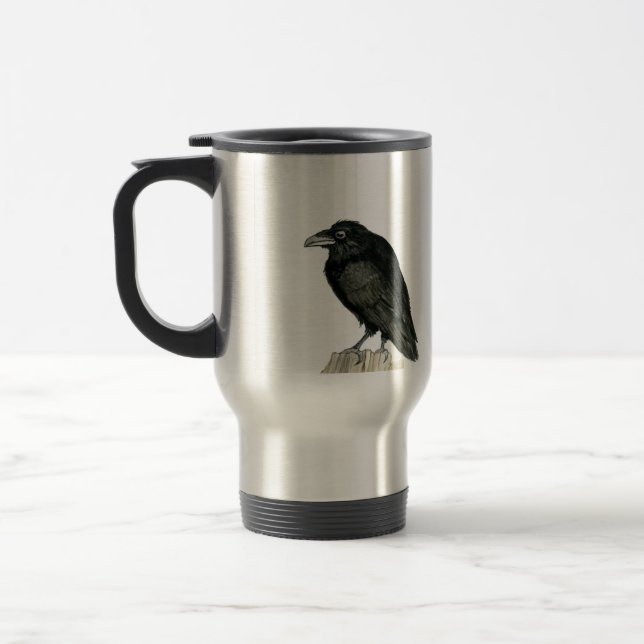 Tasse trapue de voyage de Raven (Gauche)