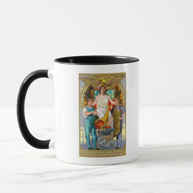 Tasse Travailleurs de souvenirs de la fête du travail av (Gauche)
