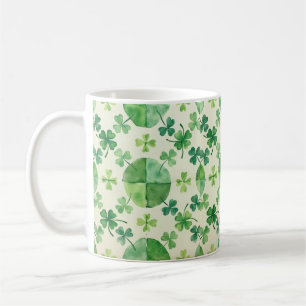 Tasse Trèfle Aquarelle – Saint-Patrick Trèfle Vert