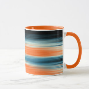 Tasse Trendy Orange Red Blue Stripes