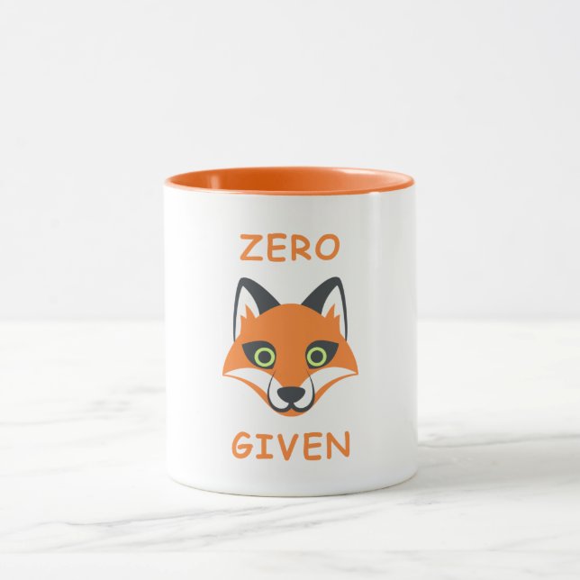 Tasse Trendy Zero Fox Donné phrase Emoji Cartoon (Centre)