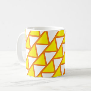 Tasse - Triangles carrelés en jaune et orange