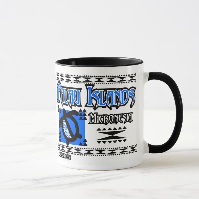 Tasse Tribal de bleu des Palaos (Droite)