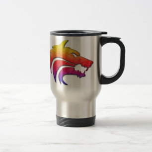 Tasse tribale de voyage de loup
