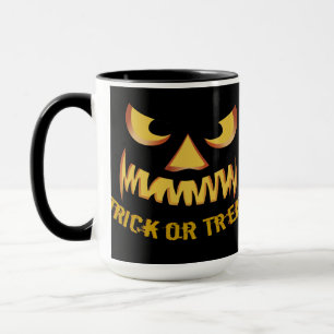 Tasse Trick or Treat avec visage de citrouille