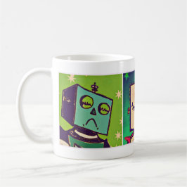 Tasse tricolore de robots